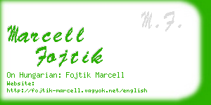 marcell fojtik business card